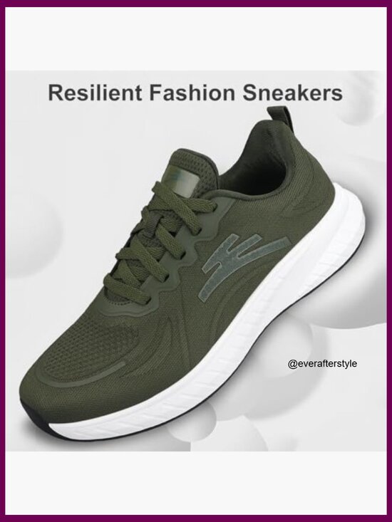 Breathable Mesh Running Shoes Anti-Slip Lightweight Athletic Sneakers for Men main image 4